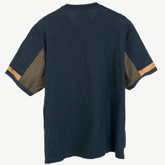 Sacai Navy Cotton-Jersey Layered T-Shirt - Picture 2 of 11